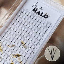 4D Pre Made Fans 0.10 D curl Eyelash Extensions Short Stem (14mm)