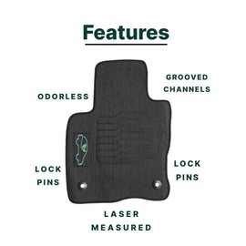 ecoMats All Weather Floor Mats Custom Fit for 2021 2022 2023 2024 2025 Ford Bronco Sport & 2022 2023 2024 2025 Ford Maverick (Not Hybrid), Front and Rear, Floor Liners