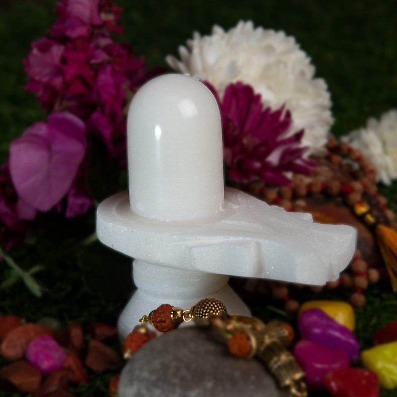 Wonder Care Marble Stone Shiva Lingam Statue Shiva Statue Handcrafted