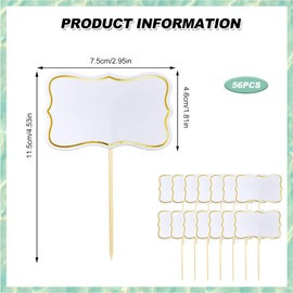 Food Labels for Buffet 56pcs Food Flags Signs for Party Buffets to Write on Cheese Labels Toothpick Flags Mini Chalkboard Signs