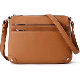 WESTBRONCO - Bolsos cruzados para mujer, tamaño mediano, bolso con bolsillo con cierre múltiple