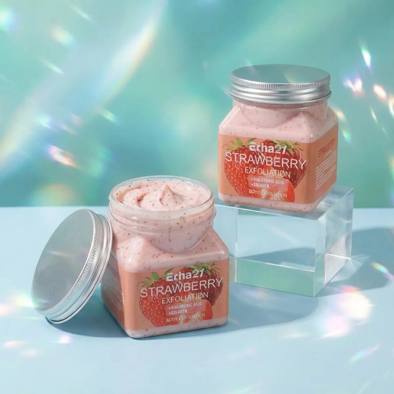 Erha21 Exfoliante Fresa Colágeno Hialurónico Corporal