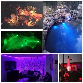 SHOYO Pond Lights Colored, Submersible Fountain Lights