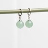 Frauen handgemachte natürlichen Edelstein 12mm Runde Kugel Ohrringe - Edelstein