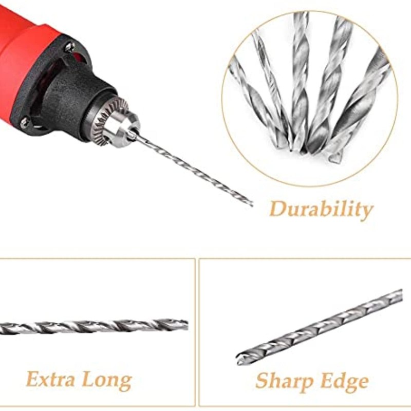 5pcs Extra Long Wood Drill Bit Set, High Speed Steel