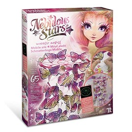 Nebulous Stars Glittery Winged Hanging Butterfly Mobile for Kids and Teens