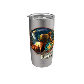 Great Smoky Mountains National Park Cosmic Dark Sky Bear Stainless Steel Insulated Tumbler