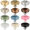 ElekTek 108mm Diameter Ceiling Rose with Hook Metallic Finishes Powder