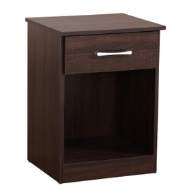 TREATLIFE HOME Charming Wenge Nightstand for a Warm Atmosphere, Functional Design, Convenient Access to Essentials, Bedroom Harmony