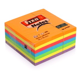 Cubo 400 Notas Adhes Ivas 76x76 mm Fixo Colores Neon