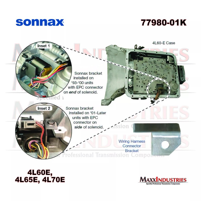 Sonnax 77980-01K Transmission Wiring Harness Connector Bracket 4L60E 4L65E