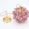 Bieye S10833 Tiffany Style Stained Glass Flower Petal Lampshade (Pink,