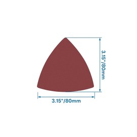 LOUZAGO 120 Pcs 1200 Grit Triangle Sanding Pads, Aluminum Oxide Multitool Sanding Pads Triangular Sandpaper, 80mm Detail Sander Sandpaper for 3-1/8" Oscillating Multi Tool (1200 Grit)
