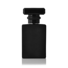 Enslz 30ML Portable Transparent Glass Perfume Empty Bottle Refillable Atomizer With Aluminum Cosmetic Case For Travel (black)