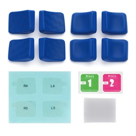 PlayVital Mix Version Back Button Enhancement Set for Steam Deck LCD, Grip Improvement Button Protection Kit for Steam Deck OLED - Streamlined & Studded Design - Blue