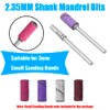 Yakamoz 2pcs Small Nail Sanding Bands Mandrel, 3.1mm Dia Mandrel