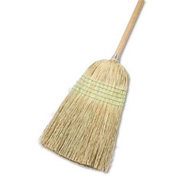 Unisan 926YEA Parlor Broom, Yucca/Corn Fiber Bristles, 42'' Wood Handle, Natural