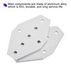 uxcell 2Pcs Corner Bracket Plate Cross 60x100mm 7-Hole Outside Joint