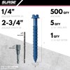 Surge BP - 1/4" x 2-3/4" Hex Head Blue Concrete