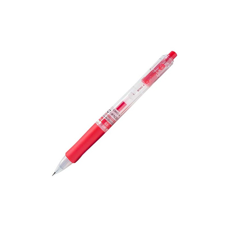 DONG-A Q-Knock Retractable Gel Ink Pen, 0.5mm, Dozen Box, Red