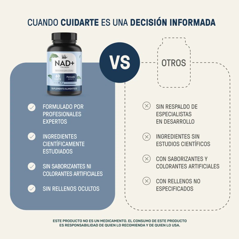 Nad Colgeno Hidrolizado Life 360 60 Cpsulas Nad Cpsulas Sin