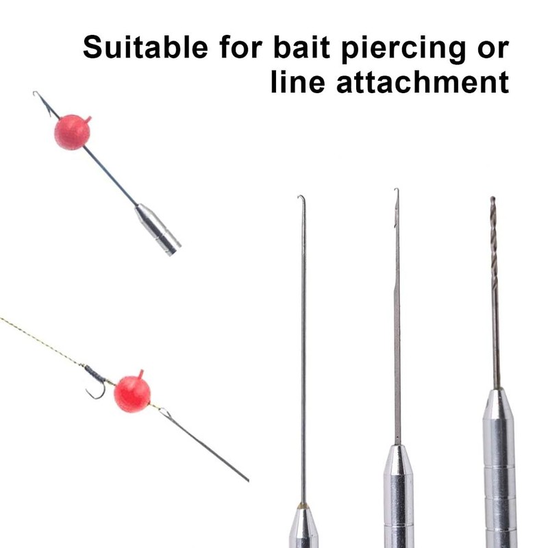 BCBF Pack of 3 Bait Needles, Bait Needle Drill Tool