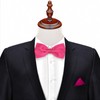 Medsuo Adjustable Bowtie and Pocket Square Set Men Bowtie and