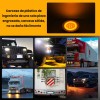 4 Plafones 14 Led Redondo Camion Estrobo 3 Funciones 12-24v