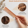 Rat Tail Wooden Comb for Daily Grooming and Styling, Unisex