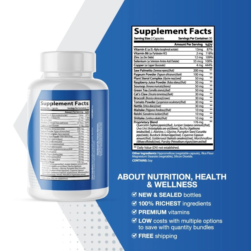 Pelican Vitamins Flow Guard - Prostate Support- 10 Bottles- 600