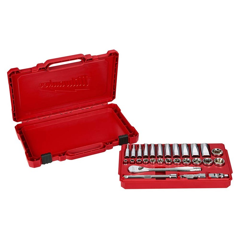 MILWAUKEE 3/8 in. Drive 28 pc. Ratchet &