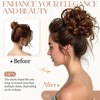 FeidyLong 2PCS Messy Bun Hair Piece - Large Elastic Wavy