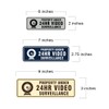 Standard Property Under 24Hr Video Surveillance Sign (Brushed Silver) -