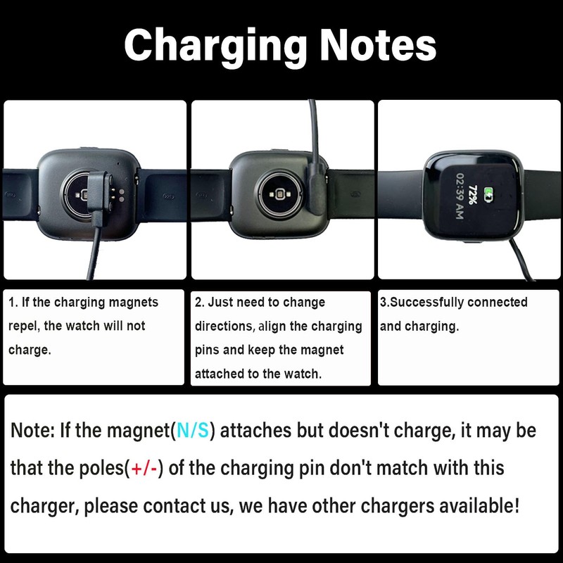 Xininyia Compatible for FITVII GT5 Pro Max Smart Watch Charger,