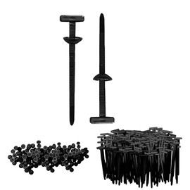 100Pcs Nylon Universal Cable Tie Buckle, Embedded Mountable Zip Ties with Self-Locking Design, Heavy Duty Plastic Cable Clips for Automotive Repair, Wire Management, and Daily Use