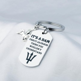 SEIRAA Percy Movie Keychain Camp Half Blood Gifts PJO Gifts It's A Dam Percy Thing You Wouldn't Understand Gifts (IT'S A DAM CA)