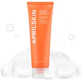 APRILSKIN - Carrotene Limpiador de espuma clarificante | Piel grasosa, sensible y propensa al acné | Limpieza profunda con BHA y control...