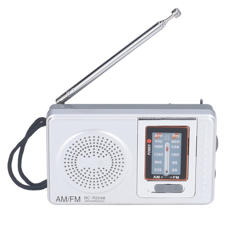 AM FM Radio Battery Power Supply Waterproof Plastic Material Portable