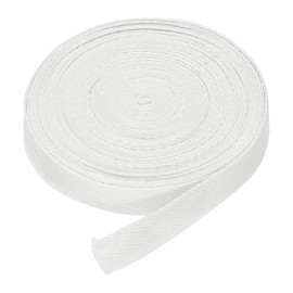 DMiotech 5/8"(1.5cm) 10 Yards Cotton Twill Tape Cotton Ribbons Bias Binding Tape Herringbone Tape Ribbons White for DIY Crafts, Clothes, Sewing, Knit