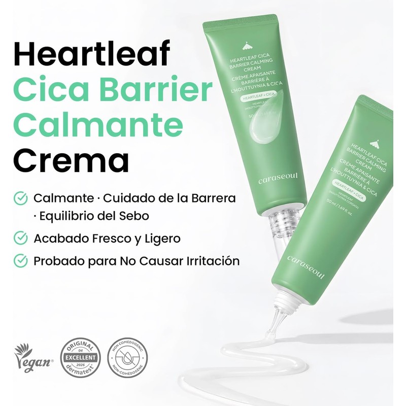 caraseoul Crema Hidratante Heartleaf Cica para Barrera Cutánea (50ml)