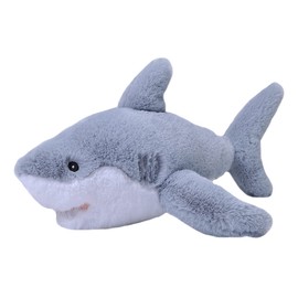 Wild Republic EcoKins Great White Shark Stuffed Animal 12 inch, Eco Friendly Gifts for Kids, Plush Toy, Handcrafted Using 16 Recycled Plastic Water Bottles
