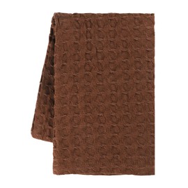 Vintage Vista 100% Cotton Waffle Tea Towels for Kitchen (Pack of 6) - Kitchen Towel Set - Absorbent Tea Towels for Baking, Drying & Cleaning - 18" x 28" (Brown)