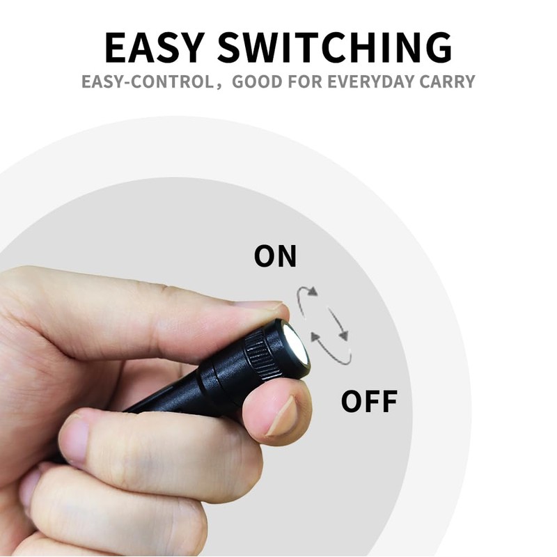 MIJOMI EDC Keychain Flashlight,100 High Lumen K2 Mini LED Light