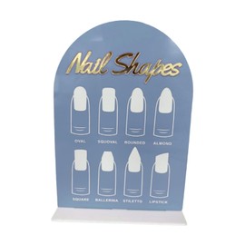 Milageto Nail Art Display Stand,Nails Tips Charm Sample Display Board,Lightweight Nail Art Tip,DIY Nail Practice Board for Nail Salon, blue