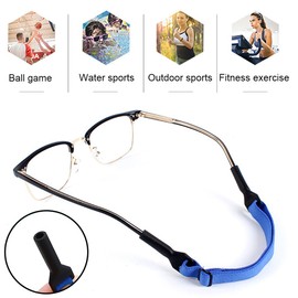 JEYORZY Pack of 5 Glasses Holders, Adjustable Glasses Straps, Non-Slip Glasses Strap, Glasses Holding Rope, Sports Glasses Strap, Elasticity Glasses Straps, Safety Glasses Holding Rope