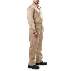 Kolossus Coveralls for Mens Long Sleeve Cotton Blend Work Jumpsuit APPAREL Khaki, 3X-Large