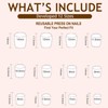 24Pcs Square French False Nails Tip, Short Press on Nails
