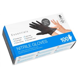 MantraRaj 100pk Disposable Nitrile Gloves Black Latex Free Disposable Gloves Powder Free Suitable for Automotive, Cleaning and Industrial Tattoo Artist Hairdresser Gardening Beauty Salon (Large)
