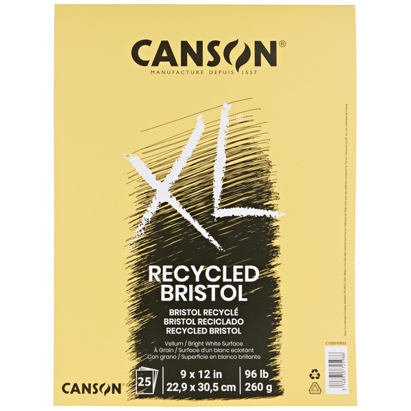 Canson XL Reciclado Bristol, 0, 0, 9" x 12" (23 cm x 30 cm), 1
