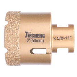 Diamond Core Drill Bit 2 inch Diamond Hole Saw for Granite, Quartzite, Marble, Concrete, Porcelain, Ceramic Dry or Wet Use Fit Angle Grinders (50mm)